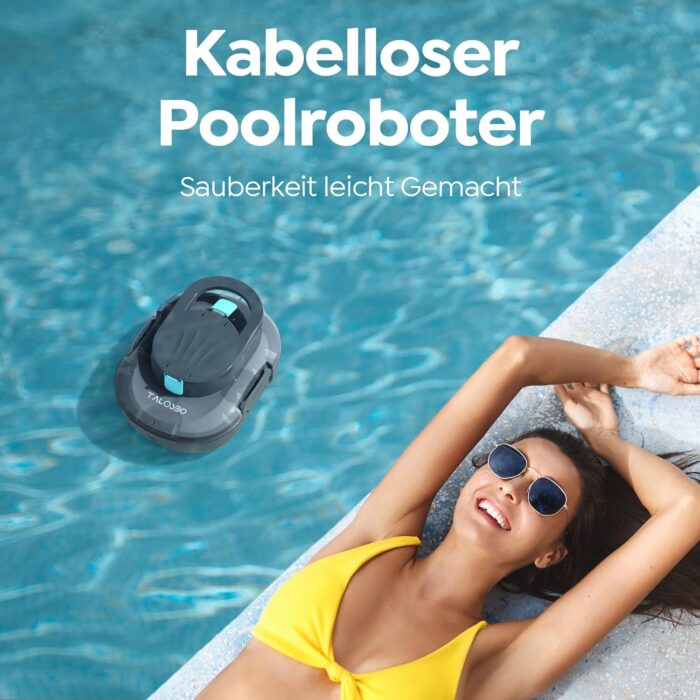 S1PRO 2026 Upgrade Poolroboter mit 120 Min Automatisch Reinigungszeit, Poolsauger Akku mit Dual-Motoren, 2,5H Ladezeit, Leichter Poolreiniger für Oberirdische Pools bis 100 m²