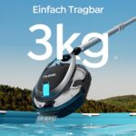 (2026 Upgrade) TALOSBO S2 Poolroboter,Doppelfiltration,Kabelloser Poolsauger Akku, 90 Min Automatische Reinigung mit Selbsteinparkfunktion,Dual Motoren Poolreiniger für Flache Böden Pools bis 80 m²