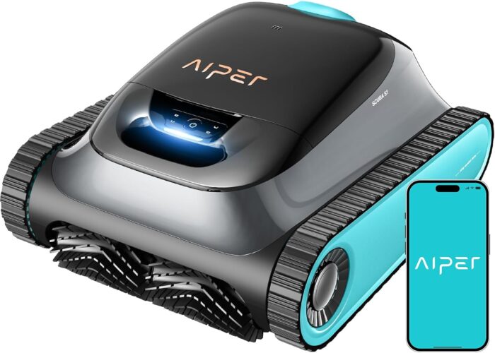 (2026 Upgrade) AIPER Scuba S1 Poolroboter Boden und Wand, Wasserlinienreinigung, 3μm Ultrafeiner Filter, 180 Min. Akkulaufzeit, 15900LPH Leistungsstarker Poolsauger mit APP für Eingelassene Pools Blau
