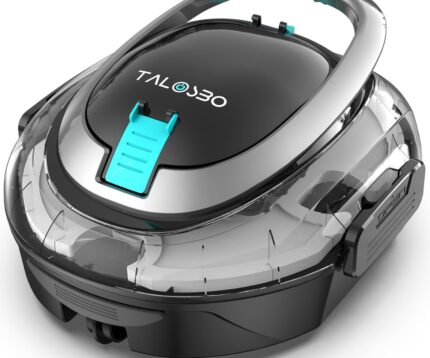(2026 Upgrade) TALOSBO S2 Poolroboter,Doppelfiltration,Kabelloser Poolsauger Akku, 90 Min Automatische Reinigung mit Selbsteinparkfunktion,Dual Motoren Poolreiniger für Flache Böden Pools bis 80 m²