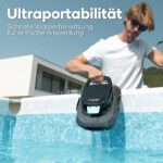 AIPER Scuba SE Poolroboter, Kabelloser Poolsauger Akku, 90 Minuten Reinigungszeit, Automatische Reinigung mit Selbsteinparkfunktion, Leichter Poolreiniger Ideal für Pools mit Flachem Boden