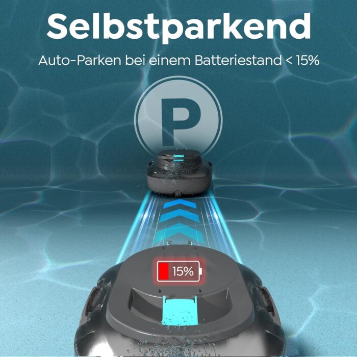 S1PRO 2026 Upgrade Poolroboter mit 120 Min Automatisch Reinigungszeit, Poolsauger Akku mit Dual-Motoren, 2,5H Ladezeit, Leichter Poolreiniger für Oberirdische Pools bis 100 m²