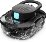 Pleco S1 Poolroboter Akku, Leichter Poolsauger mit Dual-Antriebsmotoren, 80 Min Reinigungszeit, 2,5 Stunden Ladezeit, Auto Parken Poolreiniger für Flache Böden Pools