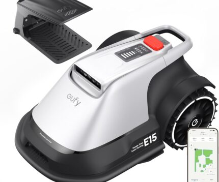 eufy E15 Mähroboter ohne Begrenzungskabel, Garten bis 800m², Keine Signalausfälle, Kein RTK, TrueVision Technologie, Smart-Navigation, Präzisionsrandschnitt, Hindernisvermeidung, App-Steuerung