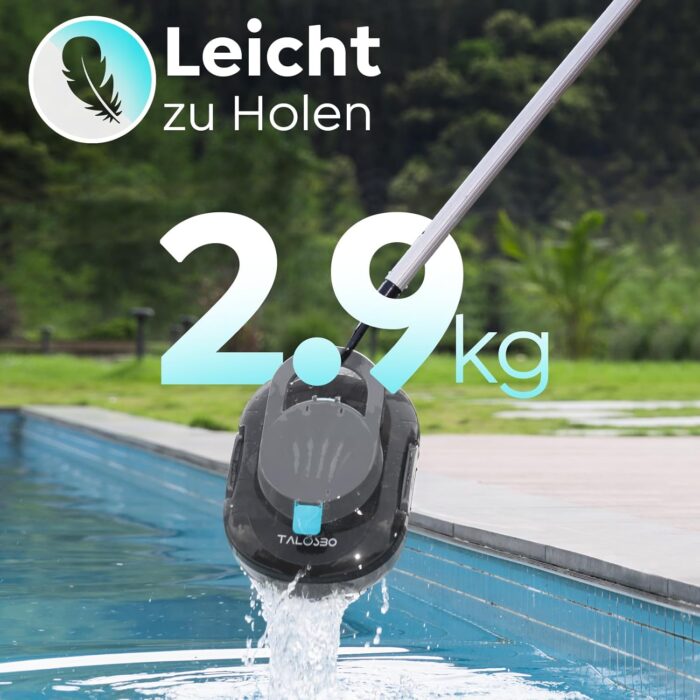S1PRO 2026 Upgrade Poolroboter mit 120 Min Automatisch Reinigungszeit, Poolsauger Akku mit Dual-Motoren, 2,5H Ladezeit, Leichter Poolreiniger für Oberirdische Pools bis 100 m²