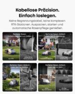 eufy E15 Mähroboter ohne Begrenzungskabel, Garten bis 800m², Keine Signalausfälle, Kein RTK, TrueVision Technologie, Smart-Navigation, Präzisionsrandschnitt, Hindernisvermeidung, App-Steuerung