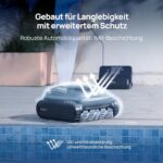 Beatbot AquaSense 2 Poolroboter, Akku Poolsauger mit Oberflächen-Parkfunktion, Poolreiniger Boden und Wand, Doppelte Reinigung der Wasserlinie, für Pools bis zu 300 m², Mitternachtblau