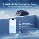 Beatbot AquaSense 2 Poolroboter, Akku Poolsauger mit Oberflächen-Parkfunktion, Poolreiniger Boden und Wand, Doppelte Reinigung der Wasserlinie, für Pools bis zu 300 m², Mitternachtblau