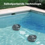 AIPER Poolroboter, Kabellos Poolsauger Akku, Bodensauger mit 90 Min Laufzeit, Automatisches Parken, Dual-Antriebsmotoren & LED-Anzeigen, Ideal für Flachem Boden Pool bis zu 80 m²