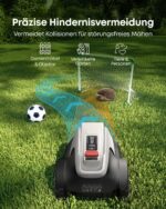 eufy E15 Mähroboter ohne Begrenzungskabel, Garten bis 800m², Keine Signalausfälle, Kein RTK, TrueVision Technologie, Smart-Navigation, Präzisionsrandschnitt, Hindernisvermeidung, App-Steuerung