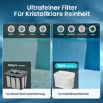 (2026 Upgrade) AIPER Scuba S1 Poolroboter Boden und Wand, Wasserlinienreinigung, 3μm Ultrafeiner Filter, 180 Min. Akkulaufzeit, 15900LPH Leistungsstarker Poolsauger mit APP für Eingelassene Pools Blau