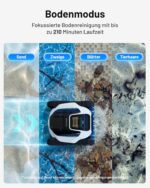 Spino E1 Poolroboter Akku Boden und Wand, 210 Min Kabellos Poolsauger, Max 21950 LPH, Poolreiniger mit 5 Reinigungsmodi, Auto Wasserlinien Parkfunktion & SmartArc Routenplan,bis 150㎡ (E1)